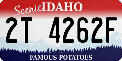 ID license plate 2T4262F