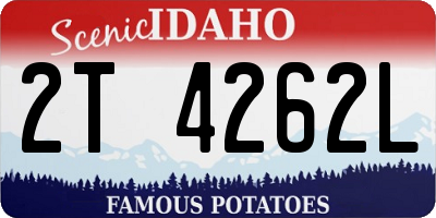 ID license plate 2T4262L
