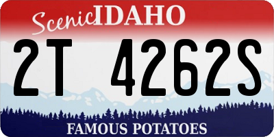 ID license plate 2T4262S