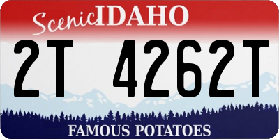 ID license plate 2T4262T