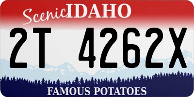 ID license plate 2T4262X