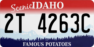 ID license plate 2T4263C