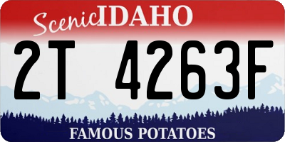 ID license plate 2T4263F