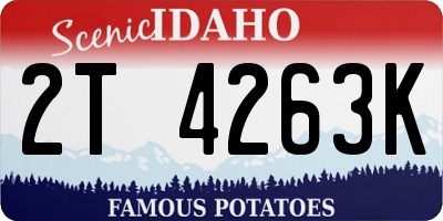 ID license plate 2T4263K