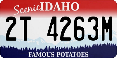 ID license plate 2T4263M