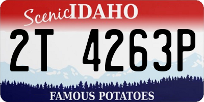 ID license plate 2T4263P