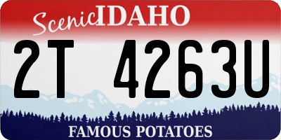 ID license plate 2T4263U
