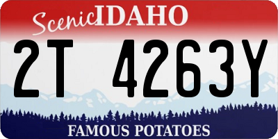 ID license plate 2T4263Y