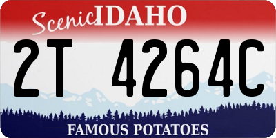 ID license plate 2T4264C
