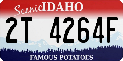 ID license plate 2T4264F