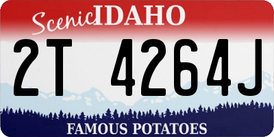ID license plate 2T4264J