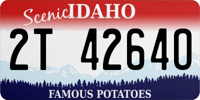 ID license plate 2T4264O