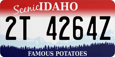 ID license plate 2T4264Z