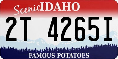 ID license plate 2T4265I