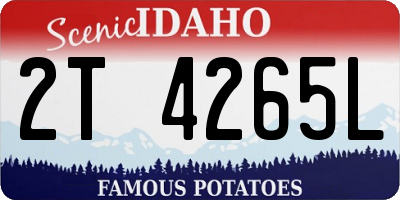 ID license plate 2T4265L