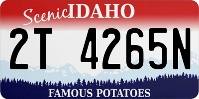 ID license plate 2T4265N