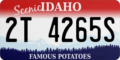 ID license plate 2T4265S
