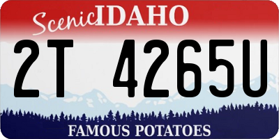ID license plate 2T4265U