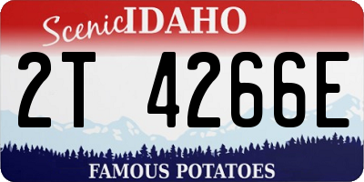 ID license plate 2T4266E