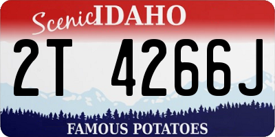 ID license plate 2T4266J