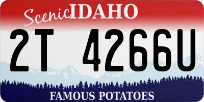 ID license plate 2T4266U