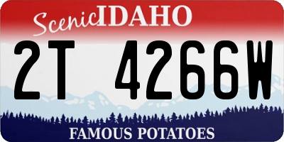 ID license plate 2T4266W