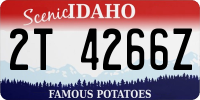 ID license plate 2T4266Z