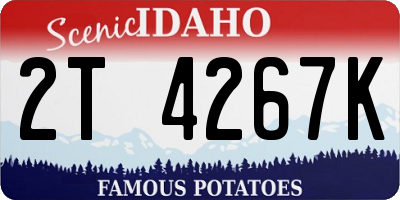 ID license plate 2T4267K