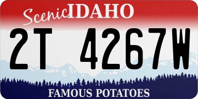 ID license plate 2T4267W