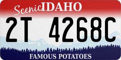 ID license plate 2T4268C