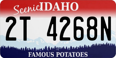 ID license plate 2T4268N