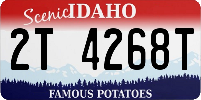 ID license plate 2T4268T