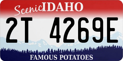 ID license plate 2T4269E