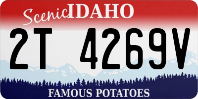 ID license plate 2T4269V