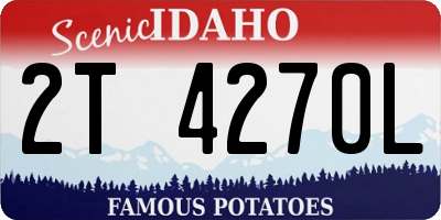 ID license plate 2T4270L