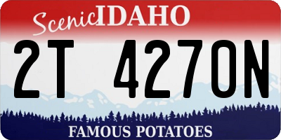 ID license plate 2T4270N