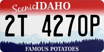 ID license plate 2T4270P