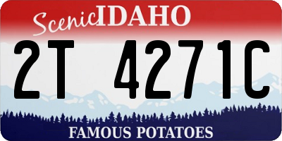 ID license plate 2T4271C