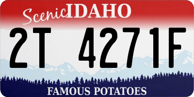 ID license plate 2T4271F