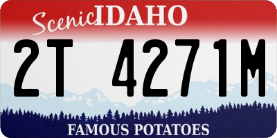 ID license plate 2T4271M