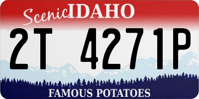 ID license plate 2T4271P