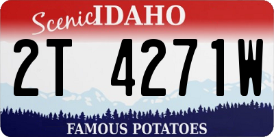 ID license plate 2T4271W