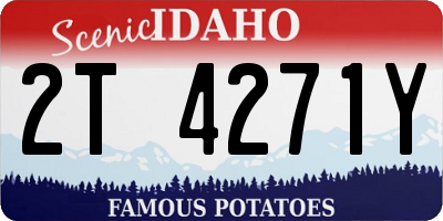 ID license plate 2T4271Y