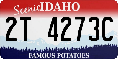 ID license plate 2T4273C