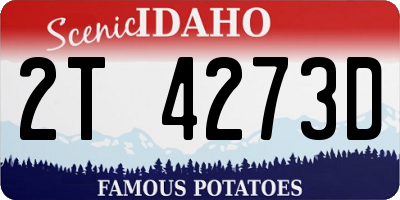 ID license plate 2T4273D
