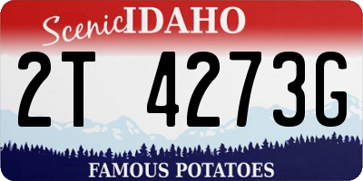 ID license plate 2T4273G