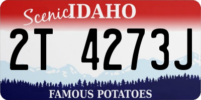 ID license plate 2T4273J
