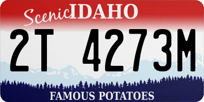 ID license plate 2T4273M