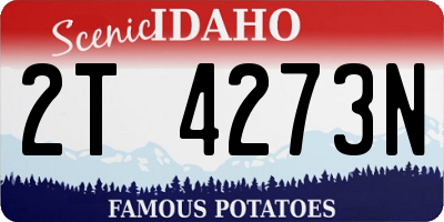 ID license plate 2T4273N