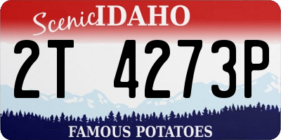 ID license plate 2T4273P